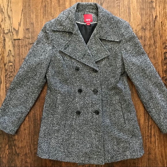 Esprit Jackets & Coats Tweed Wool Double Breasted Pea Coat Nwot